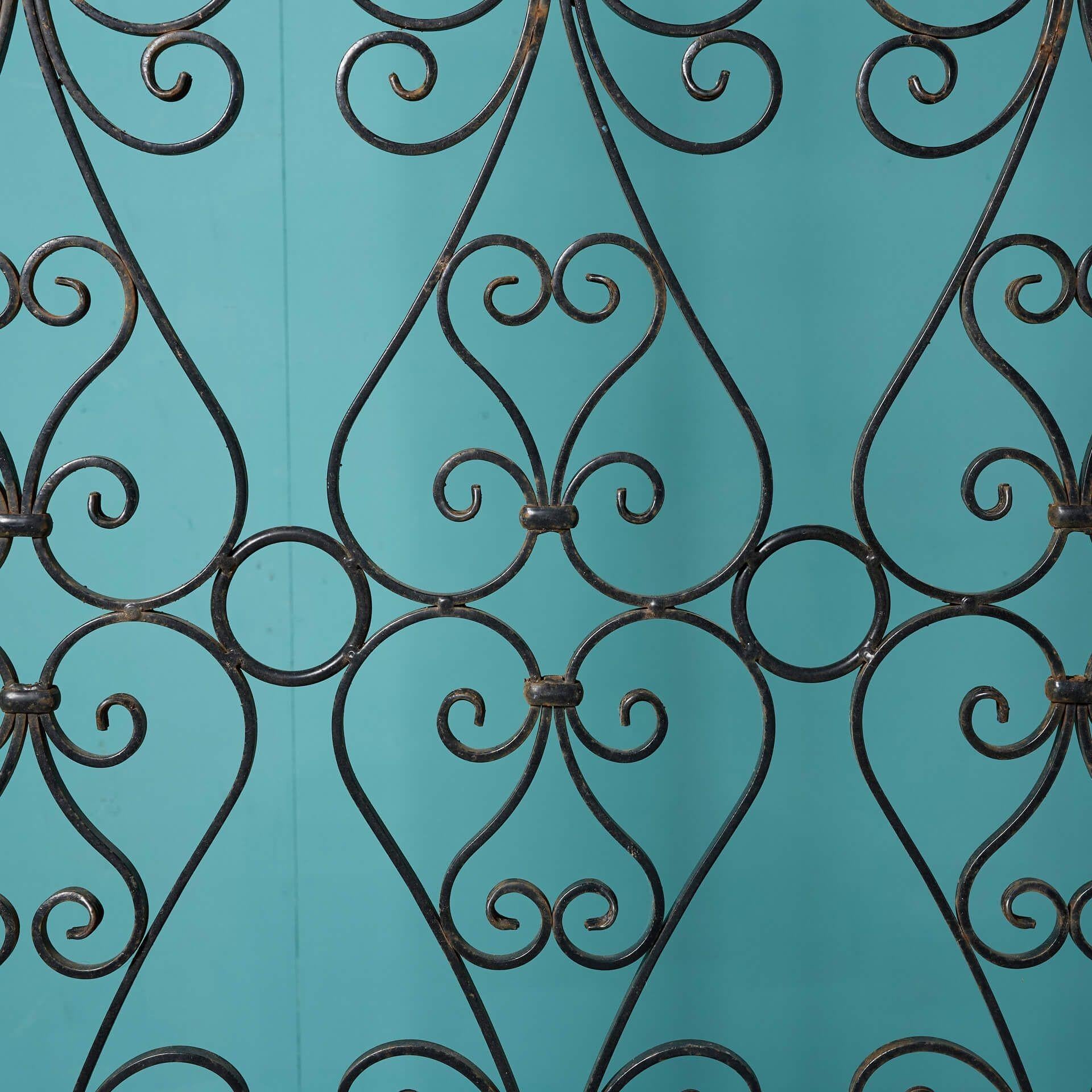 Metal Large Reclaimed English Wrought Iron Gate
