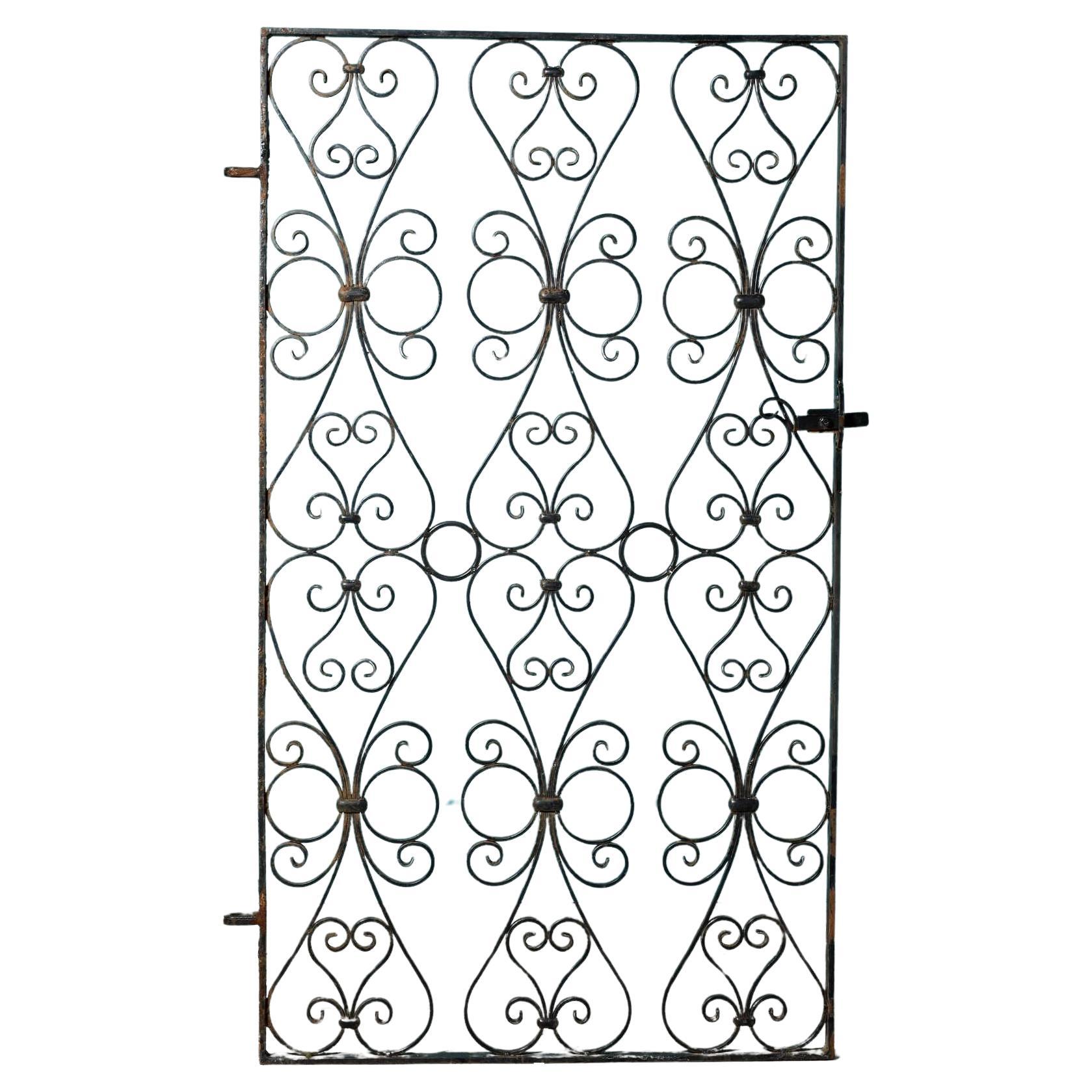Large Reclaimed English Wrought Iron Gate
