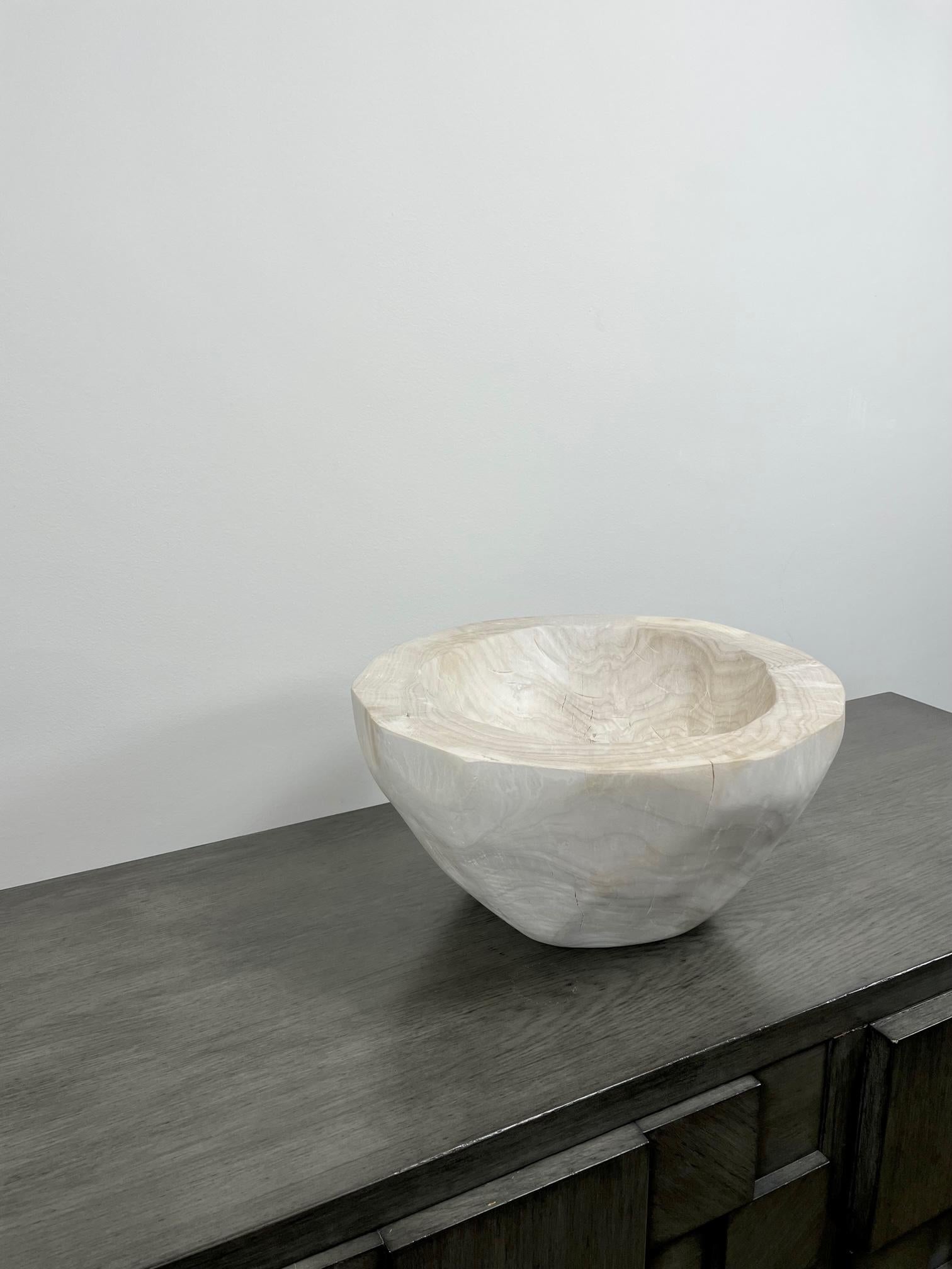 Contemporary Large Reclaimed Organic Wood Bowl