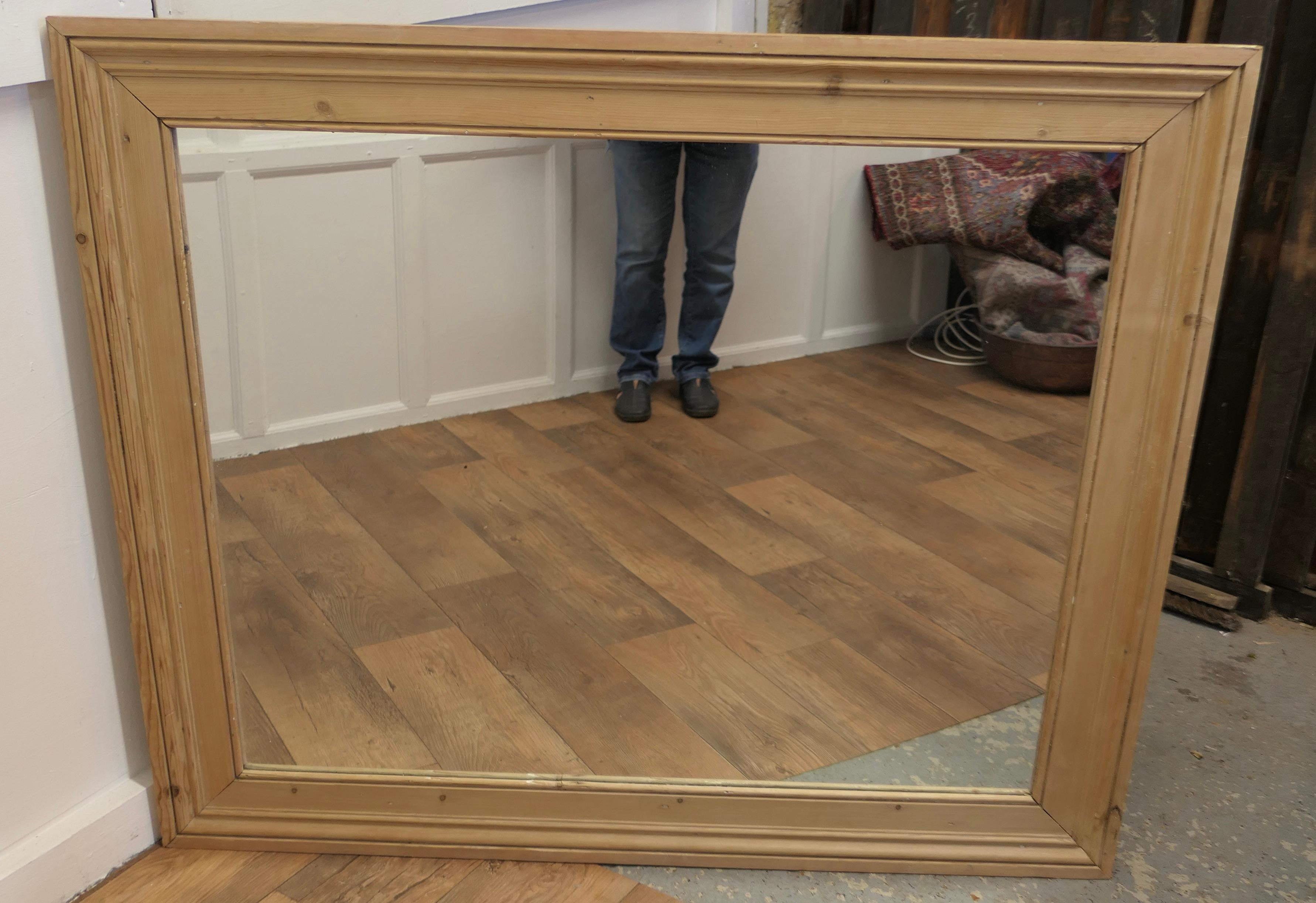 Large Reclaimed Pine Wall Mirror For Sale 2