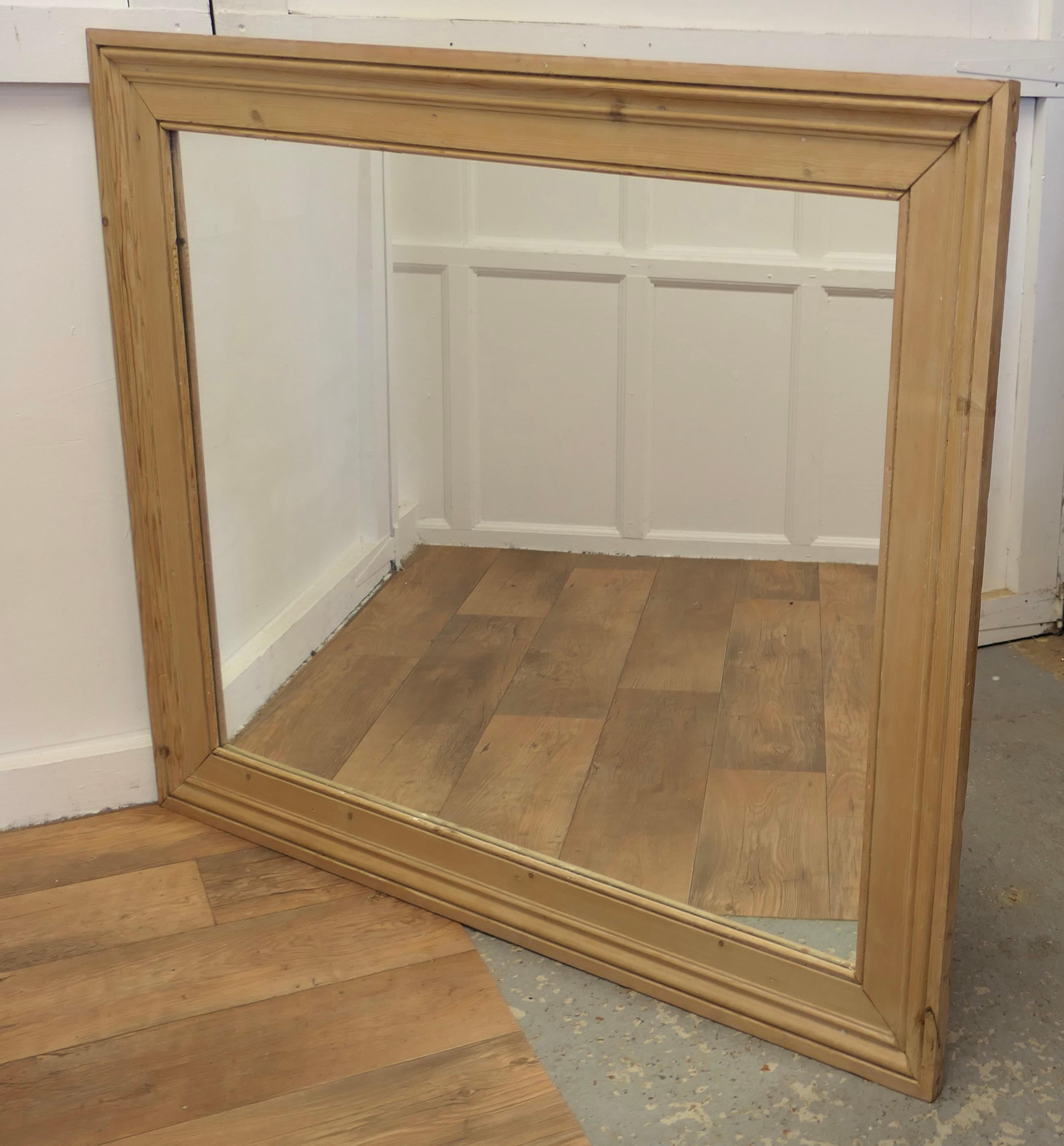 Large Reclaimed Pine Wall Mirror For Sale 3
