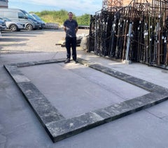 Large Reclaimed Rectangular Composition Stone Pond Surround