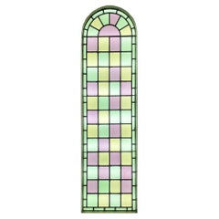 Vintage Large Reclaimed Stained Glass Chapel Window