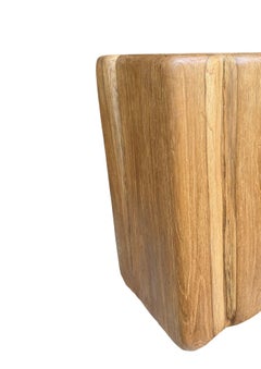 Large Reclaimed Teak Wood Side Table or Pedestal Stunning Textures