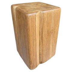 Large Reclaimed Teak Wood Side Table or Pedestal Stunning Textures