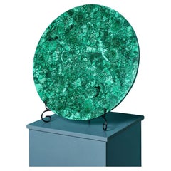 Large Reclaimed Veneered Malachite Table Top
