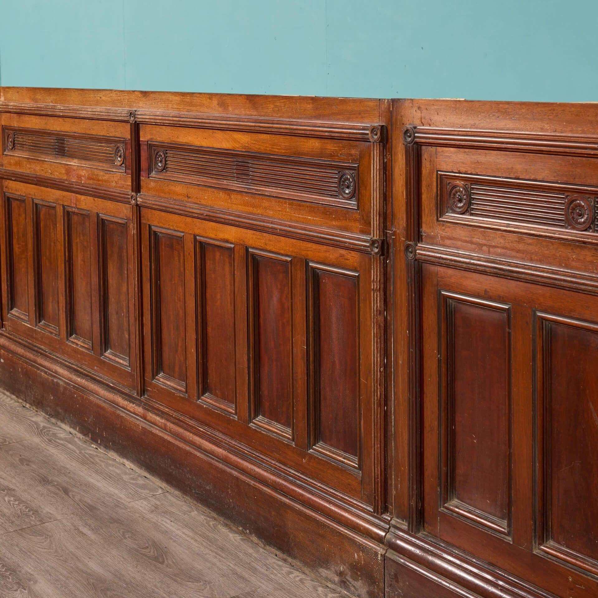 19th Century Large Reclaimed Victorian Mahogany Bar Front For Sale
