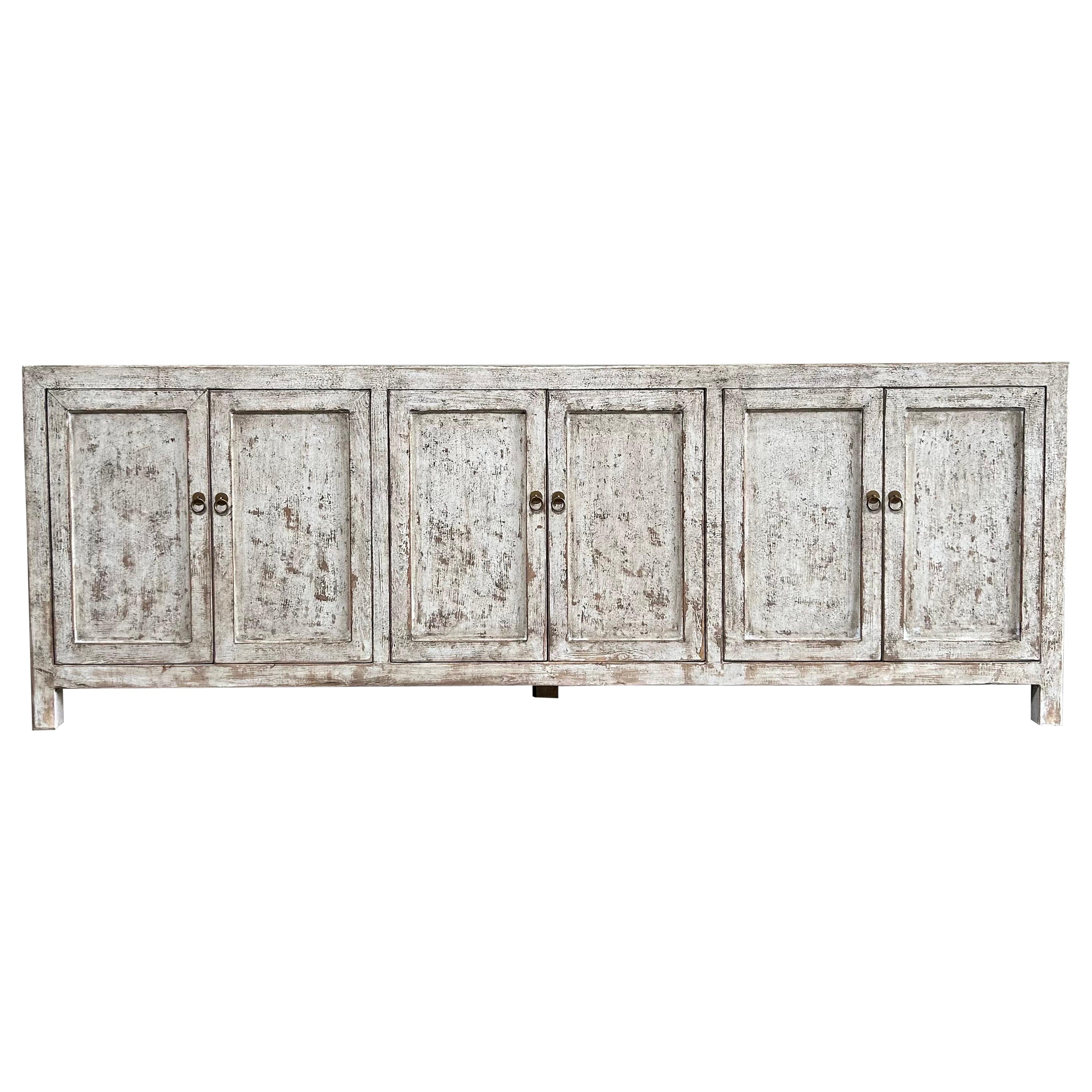 Grande armoire en bois recyclé avec 6 portes