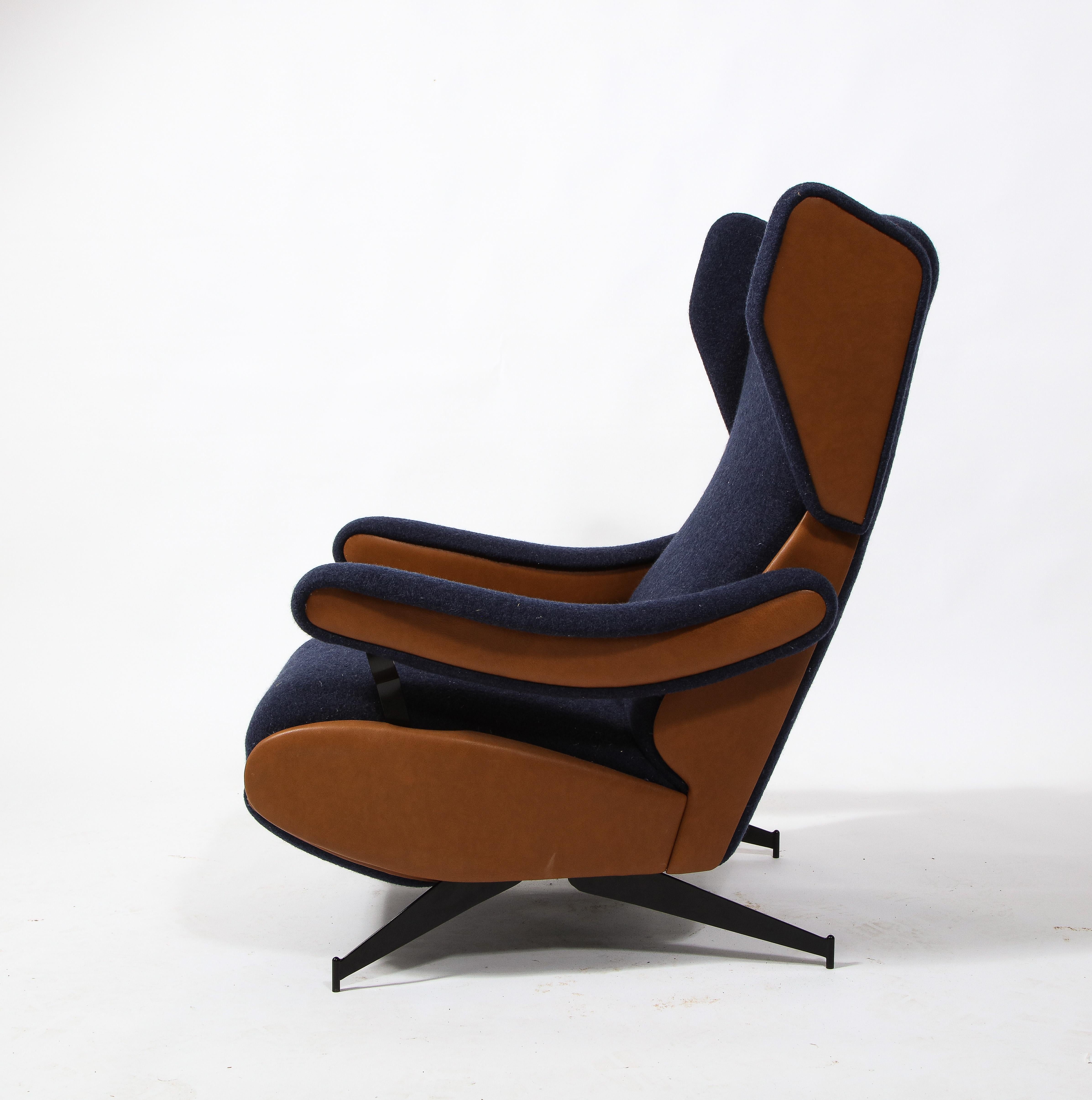 Italian Large Reclining Lounge Chair, Italy 1960's