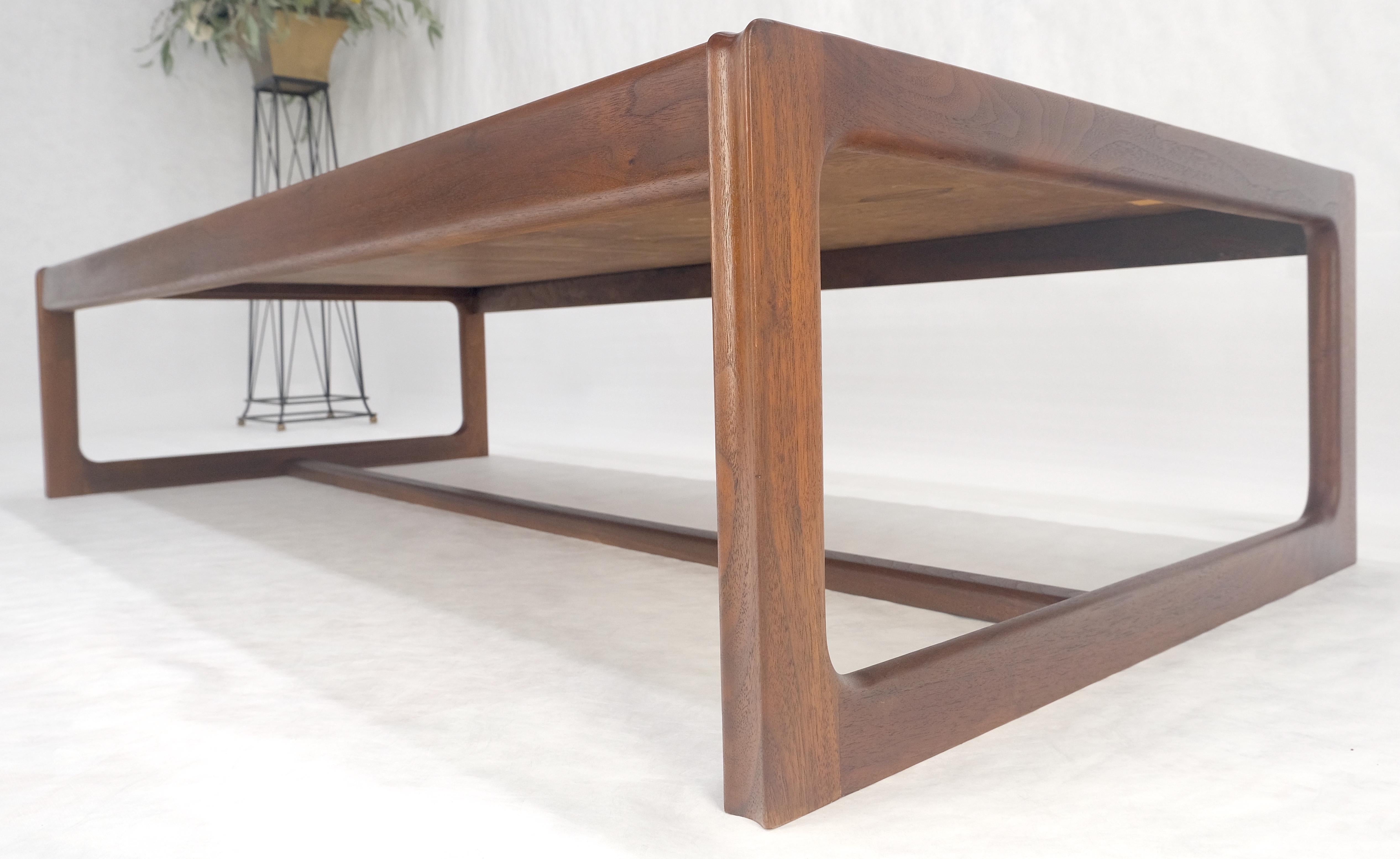 Large Rectangle Patinated Copper Top Oiled Walnut Frame 1970s Coffee Table MINT 2