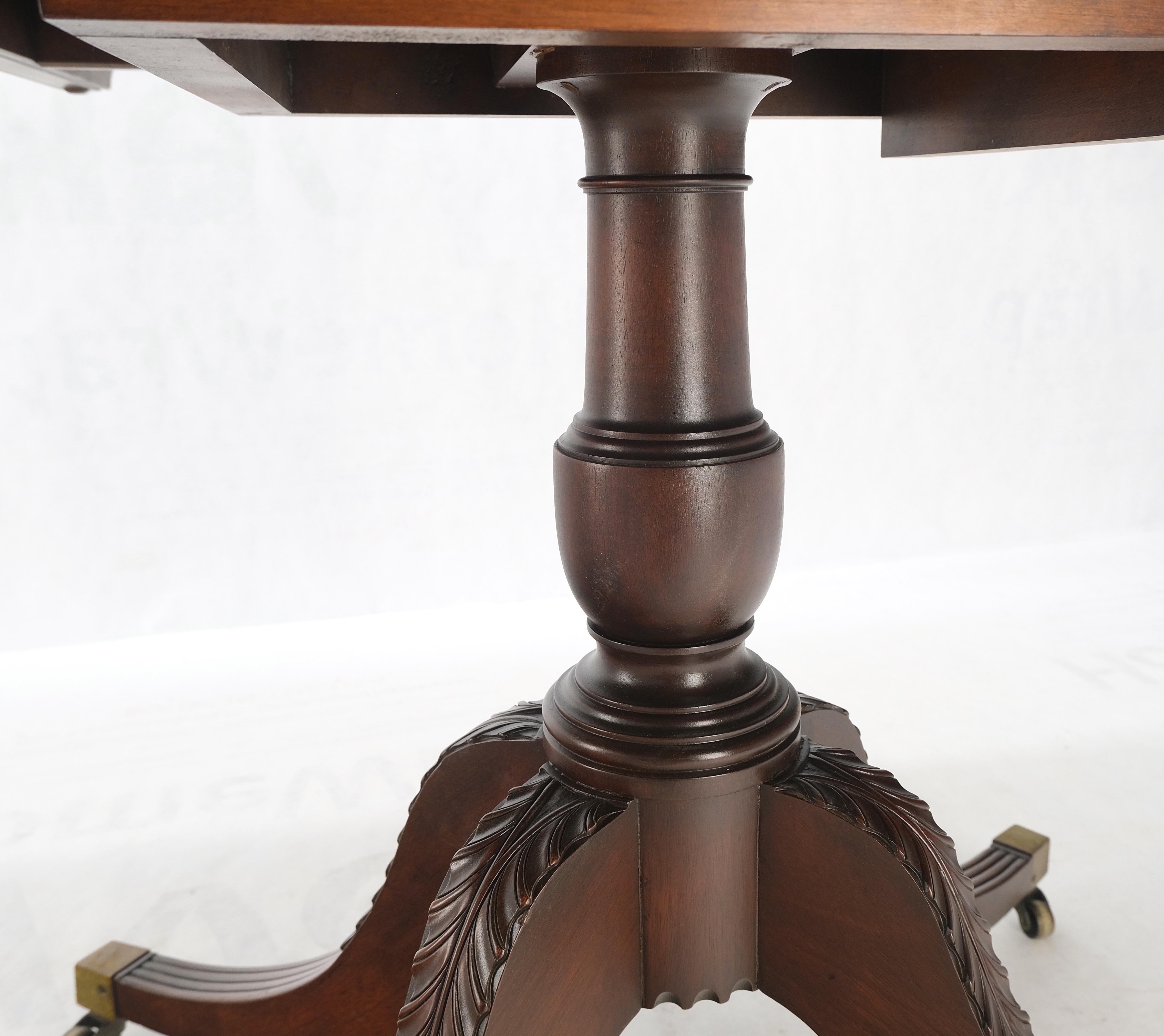 Large Rectangle Round Corners Flip Top Dining Breakfast Table Rosewood Banding  For Sale 12