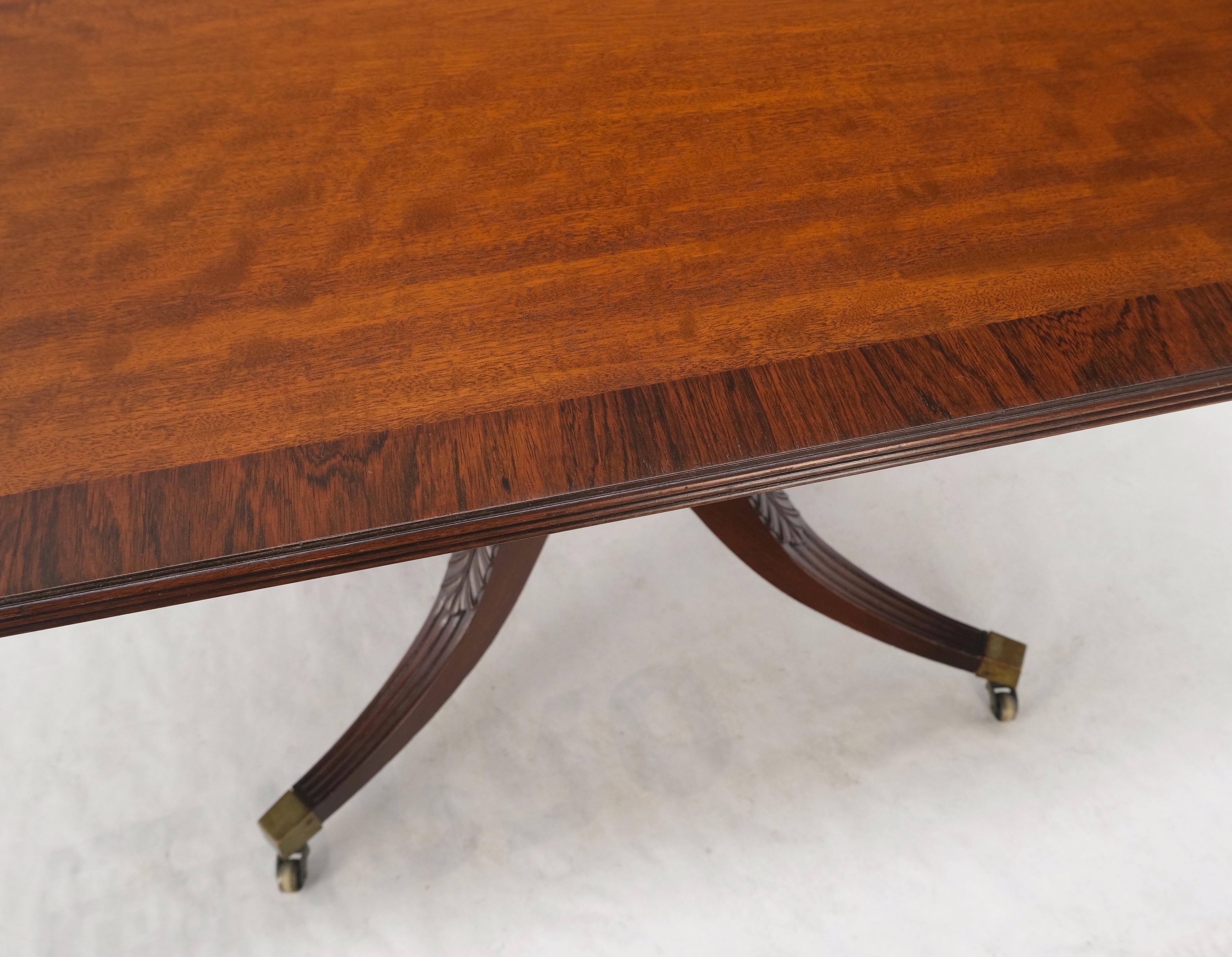 Large Rectangle Round Corners Flip Top Dining Breakfast Table Rosewood Banding  For Sale 1