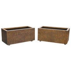 Vintage Large Rectangular Architectural Fiberglass Planters by Forms and Surfaces