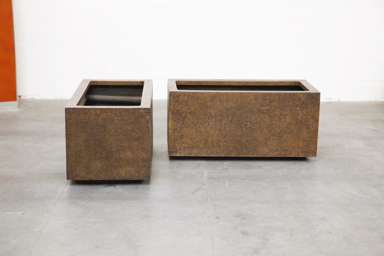 Large Rectangular Architectural Fiberglass Planters by Forms and