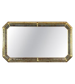 Large Rectangular Beveled Mirror, 20th Century