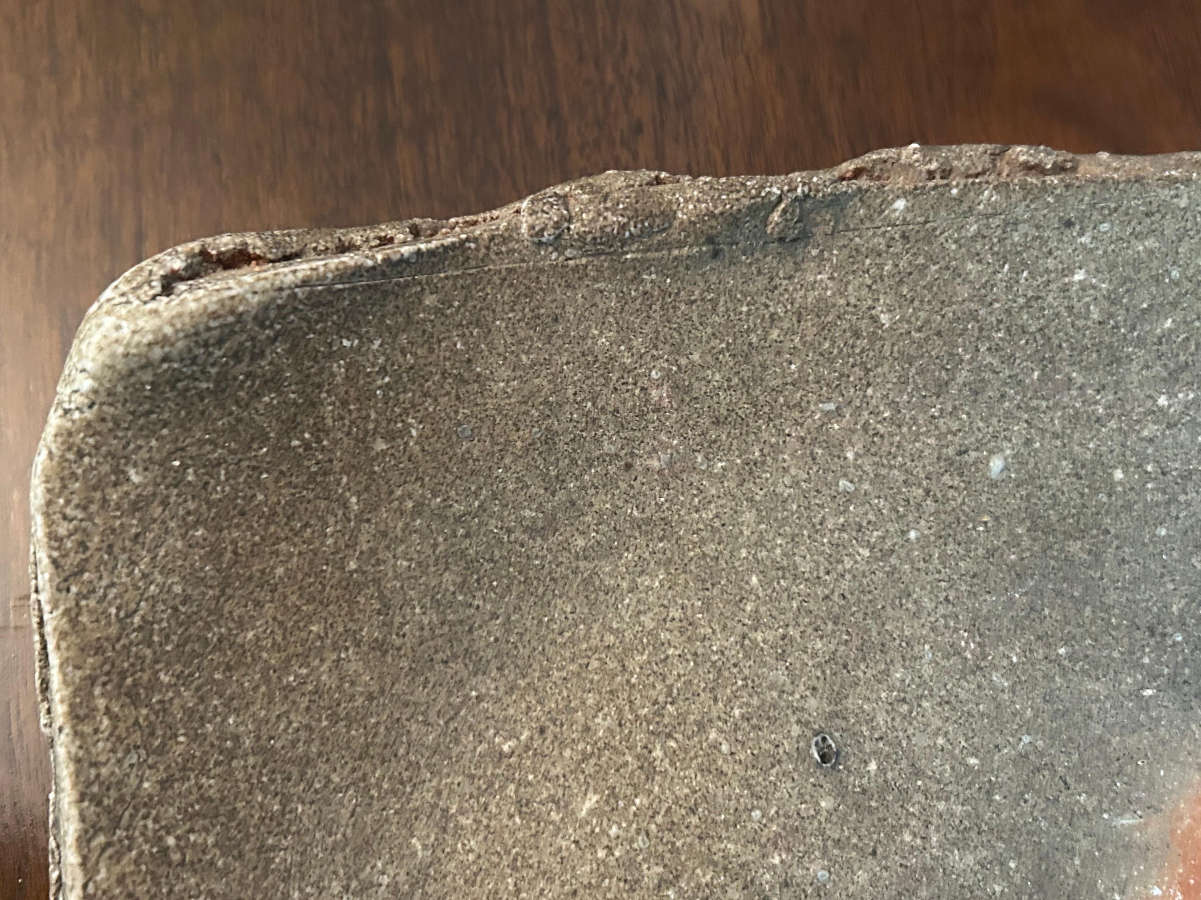 Large Rectangular Bizen Ware Platter after Jun Isezaki For Sale 9