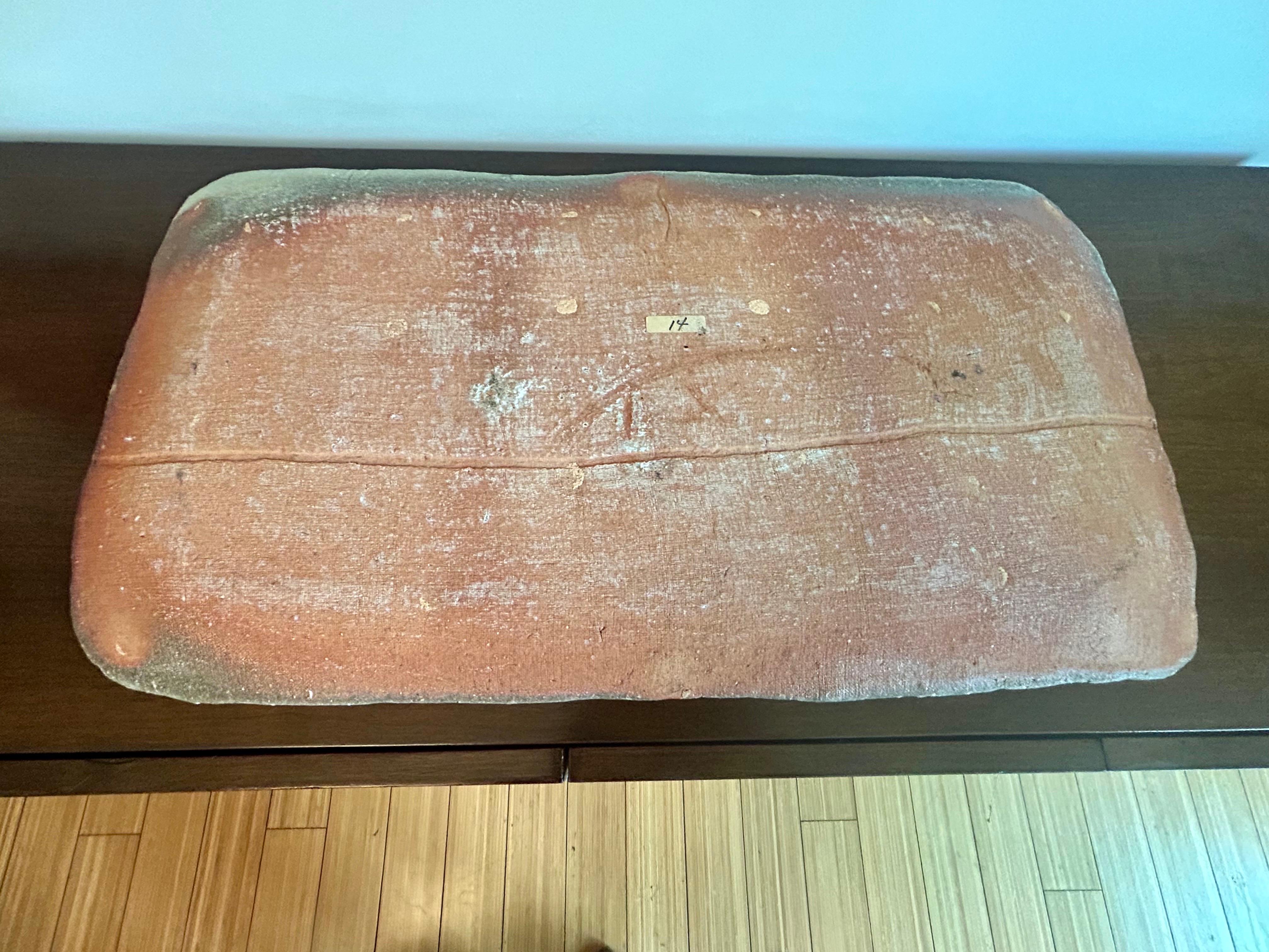 20th Century Large Rectangular Bizen Ware Platter after Jun Isezaki For Sale