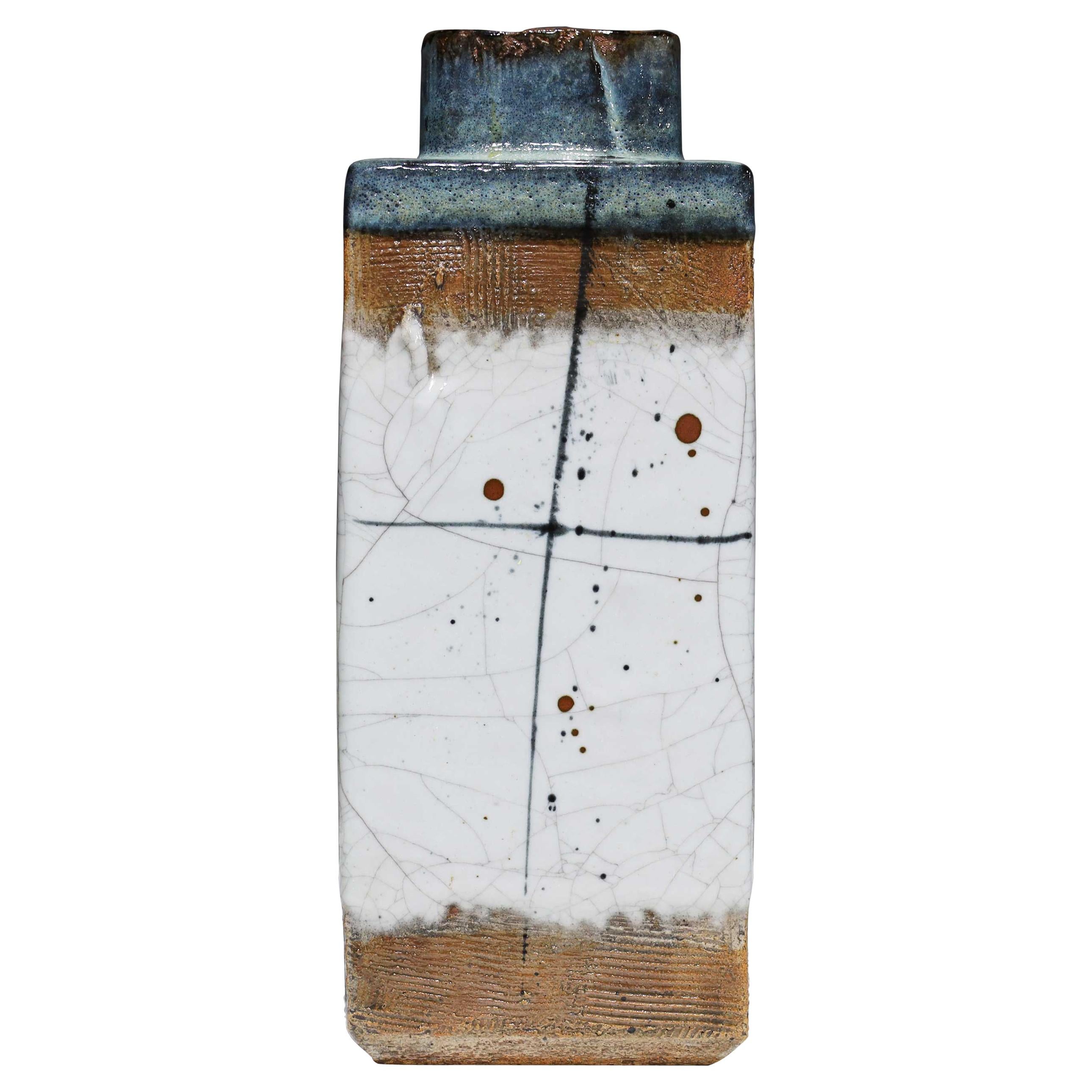 Grand vase rectangulaire en céramique d'Albert Green en vente