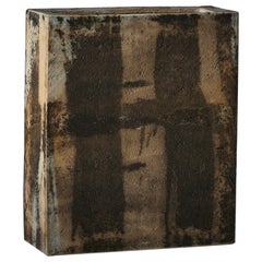 Large Rectangular Ceramic Vase by Jan de Rooden, Amsterdam, 1976