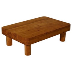 Vintage Large Rectangular Coffee Table in Solid Pine