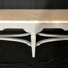 Large Rectangular Coffee Table with Beveled Carrera Top