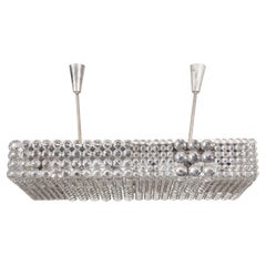 Large Rectangular Crystal Chandelier by Bakalowits & Söhne, Vienna, 1960s