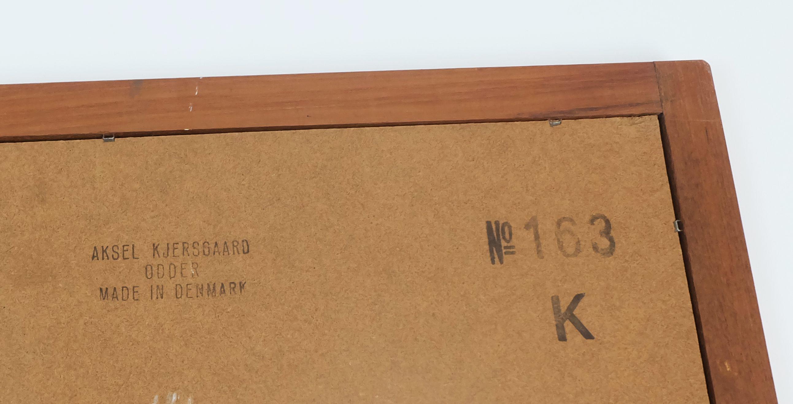 large rectangular danish modern WALL MIRROR aksel kjersgaard teak frame 1970s For Sale 4