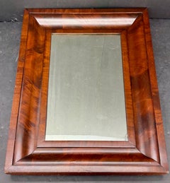 Large Rectangular Empire Mahogany Wall Mirror, England Late 19th Century