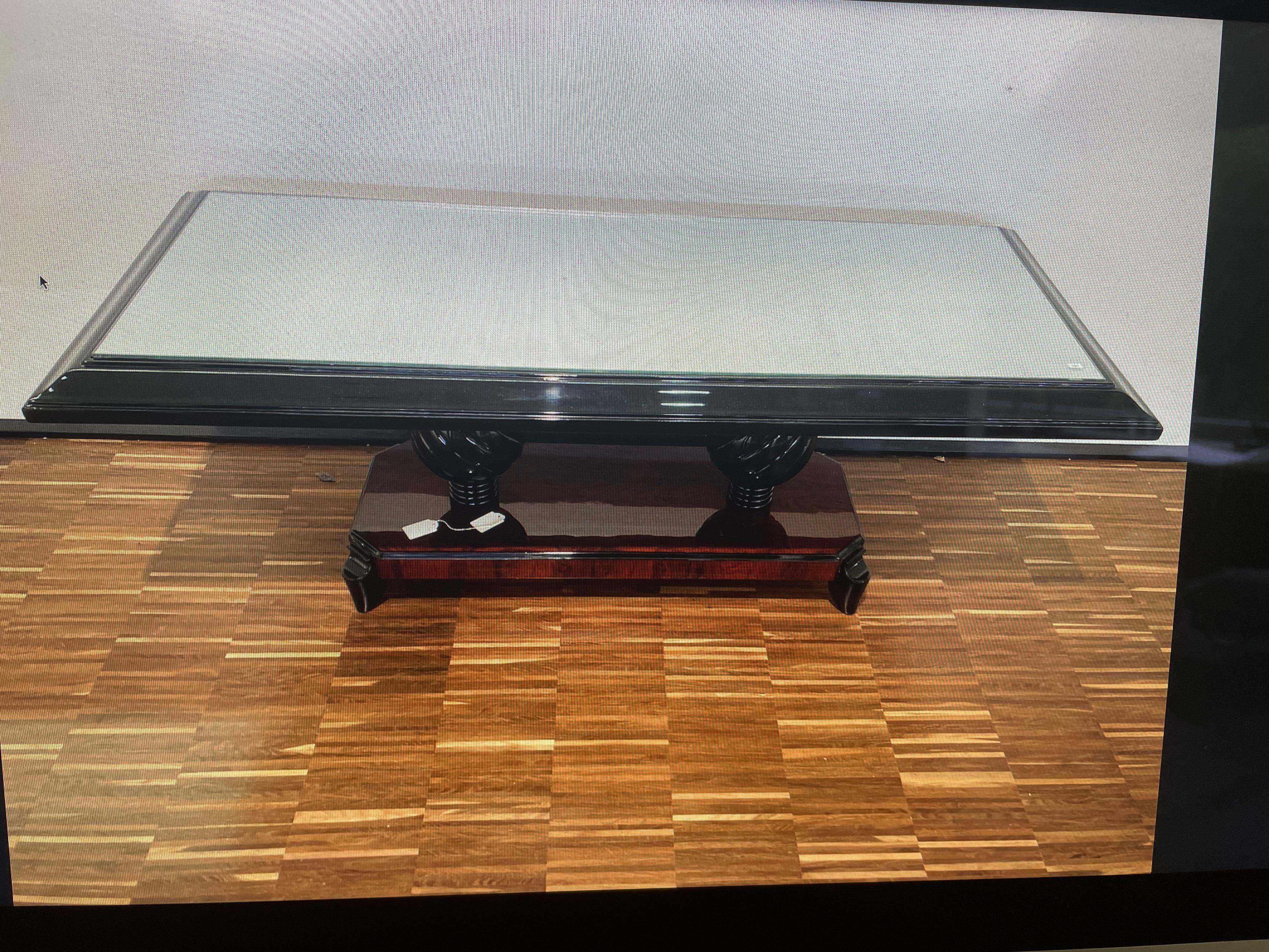 Large Rectangular Art Deco Coffeetable, Sofa Table. France 1920s. For Sale 4