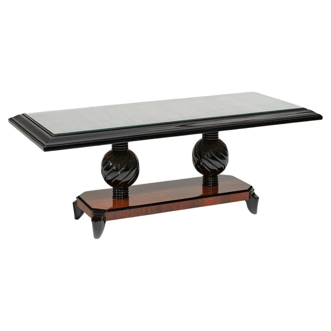 Large Rectangular Art Deco Coffeetable, Sofa Table. France 1920s. For Sale