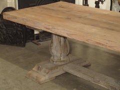 Large Rectangular French Farm Table in Oak and Pine, circa 1940s