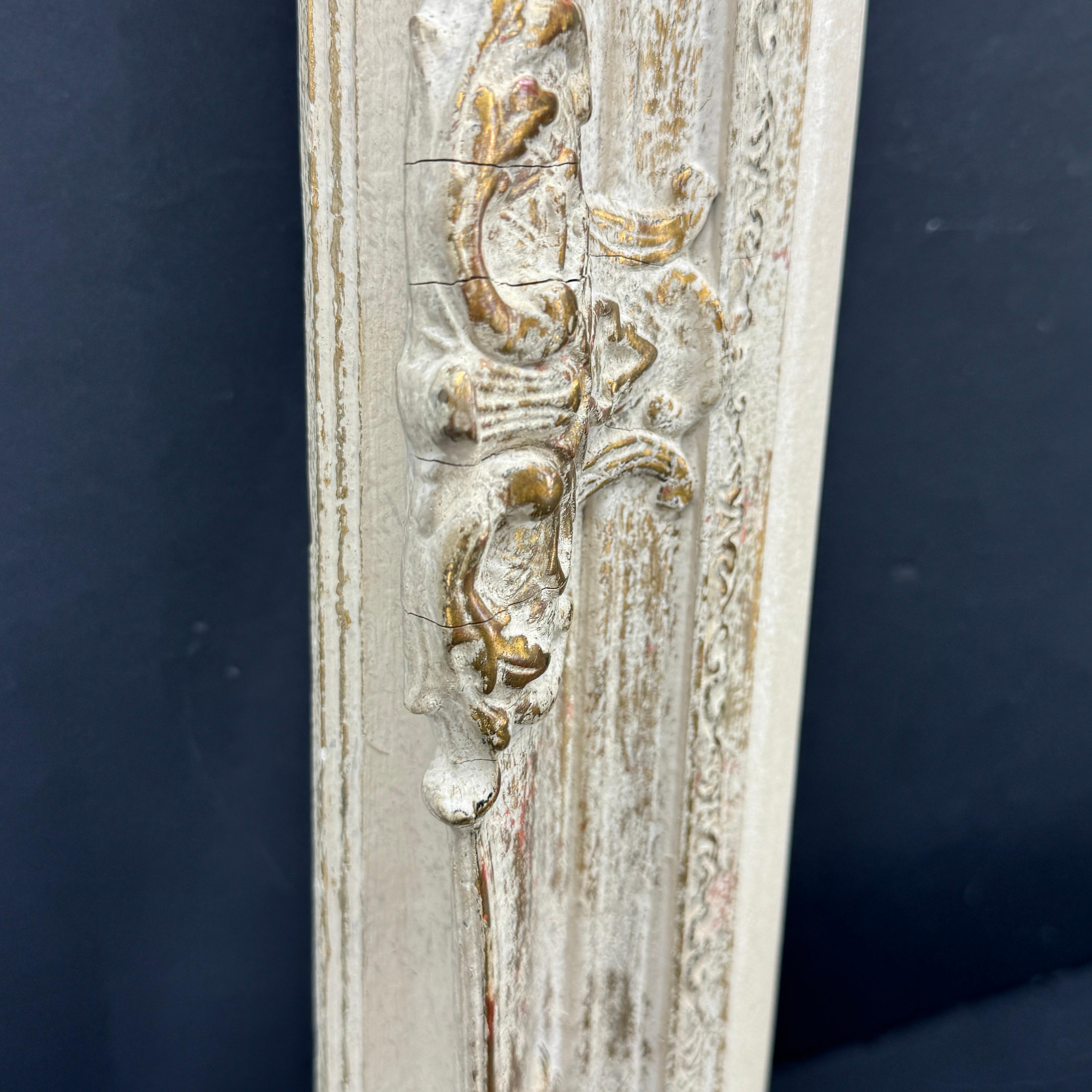 Large Rectangular French Painted Wood Gilt Art Frame For Sale at 1stDibs