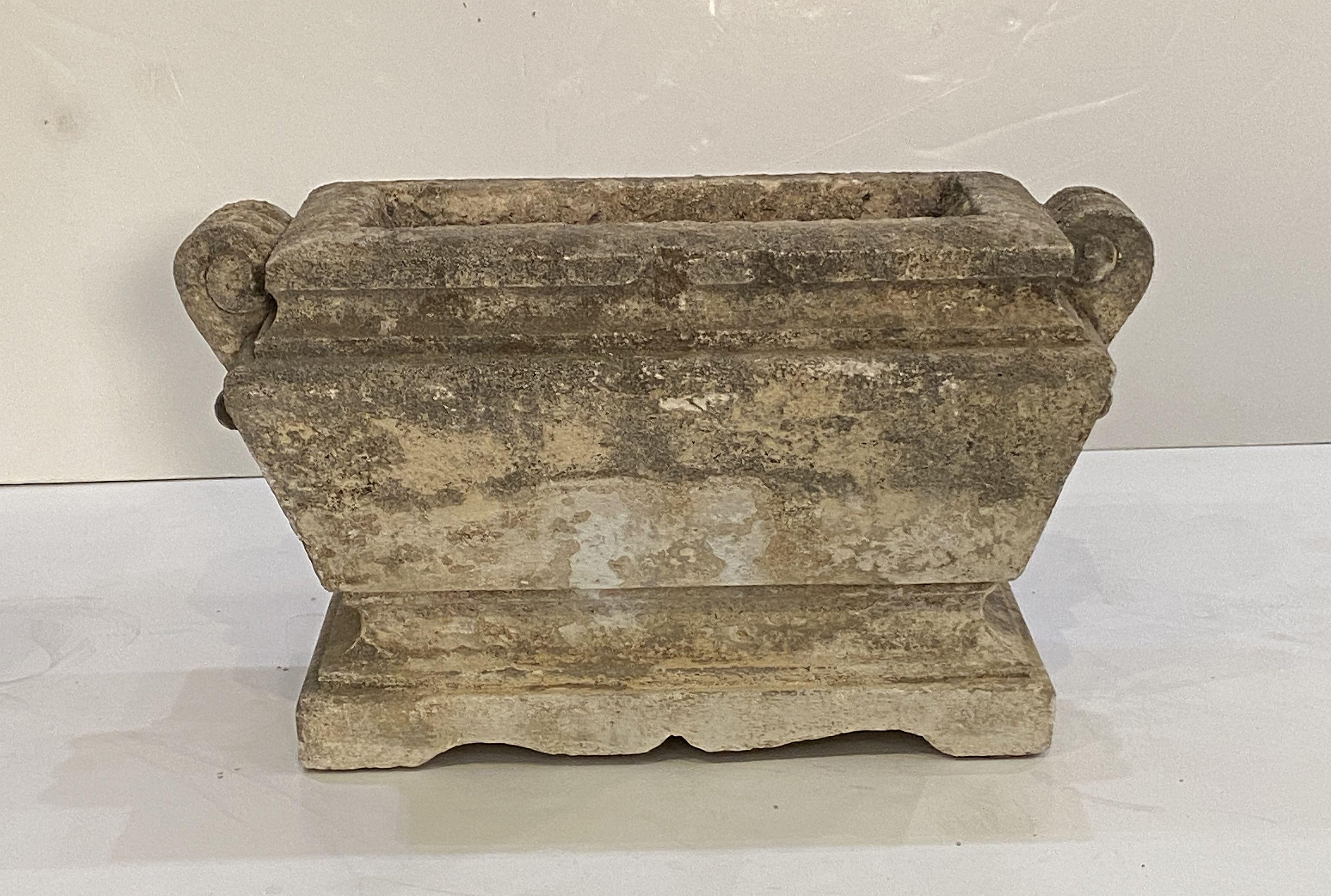 Large Rectangular Garden Stone Trough or Planter from England For Sale 6