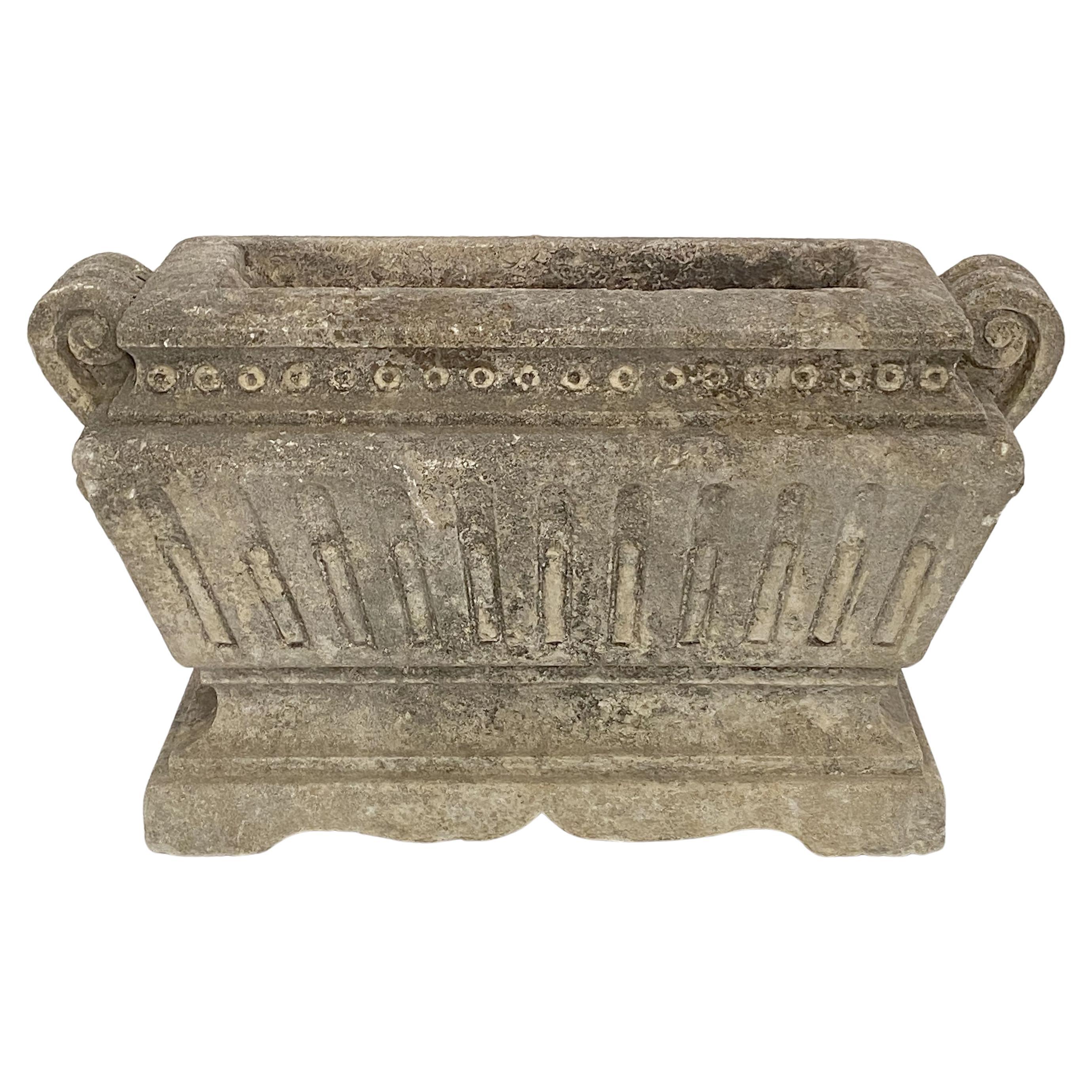 Large Rectangular Garden Stone Trough or Planter from England For Sale