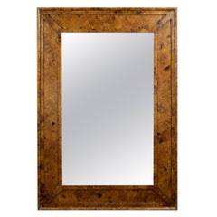 Grand miroir rectangulaire géométrique biseauté en forme de coquille de stylo