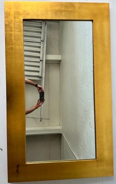 Large rectangular Gold leaf Mirror by Donghia Circa 1985