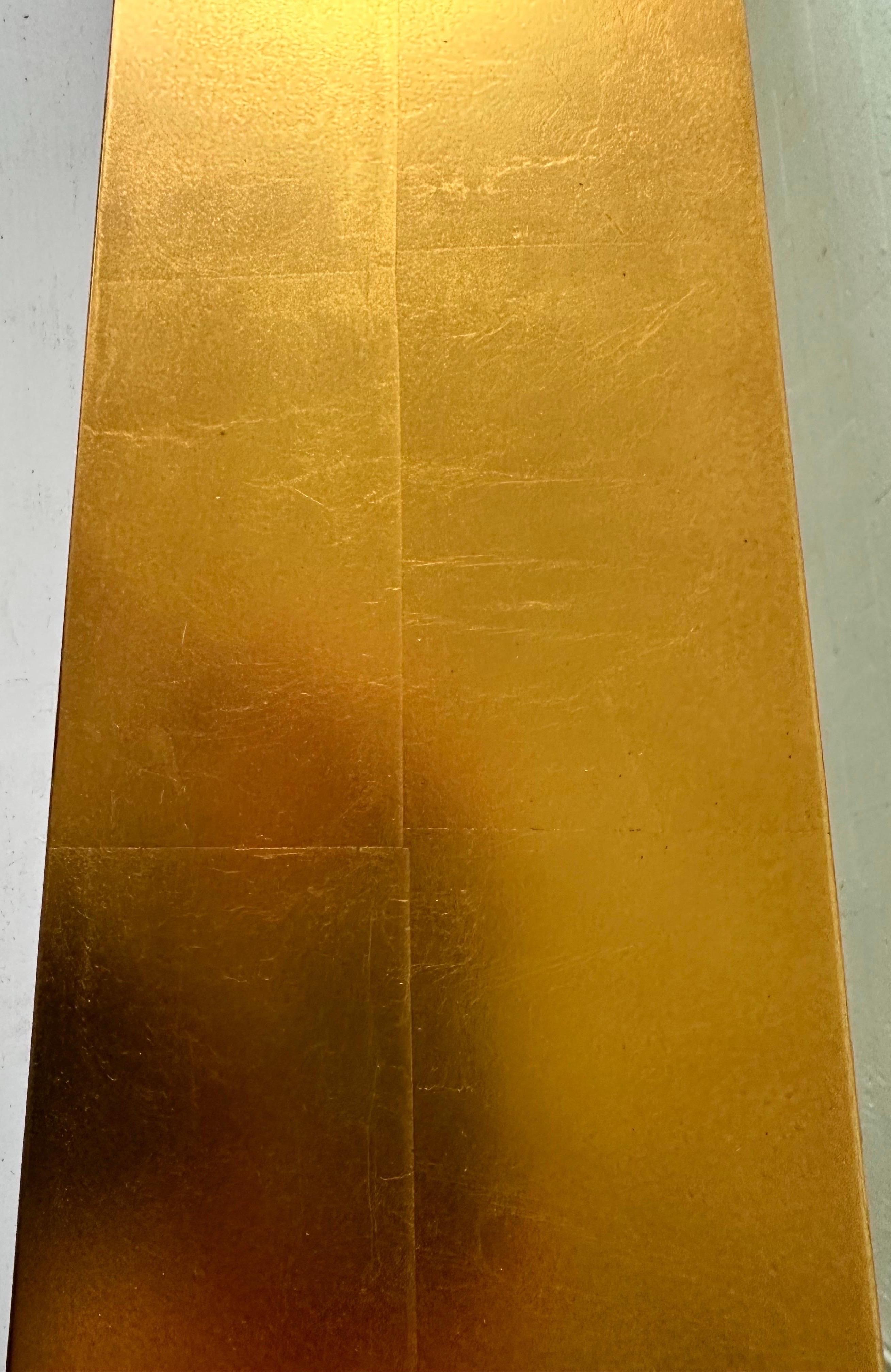Mid-Century Modern Large rectangular Gold leaf Mirror by Donghia Circa 1985