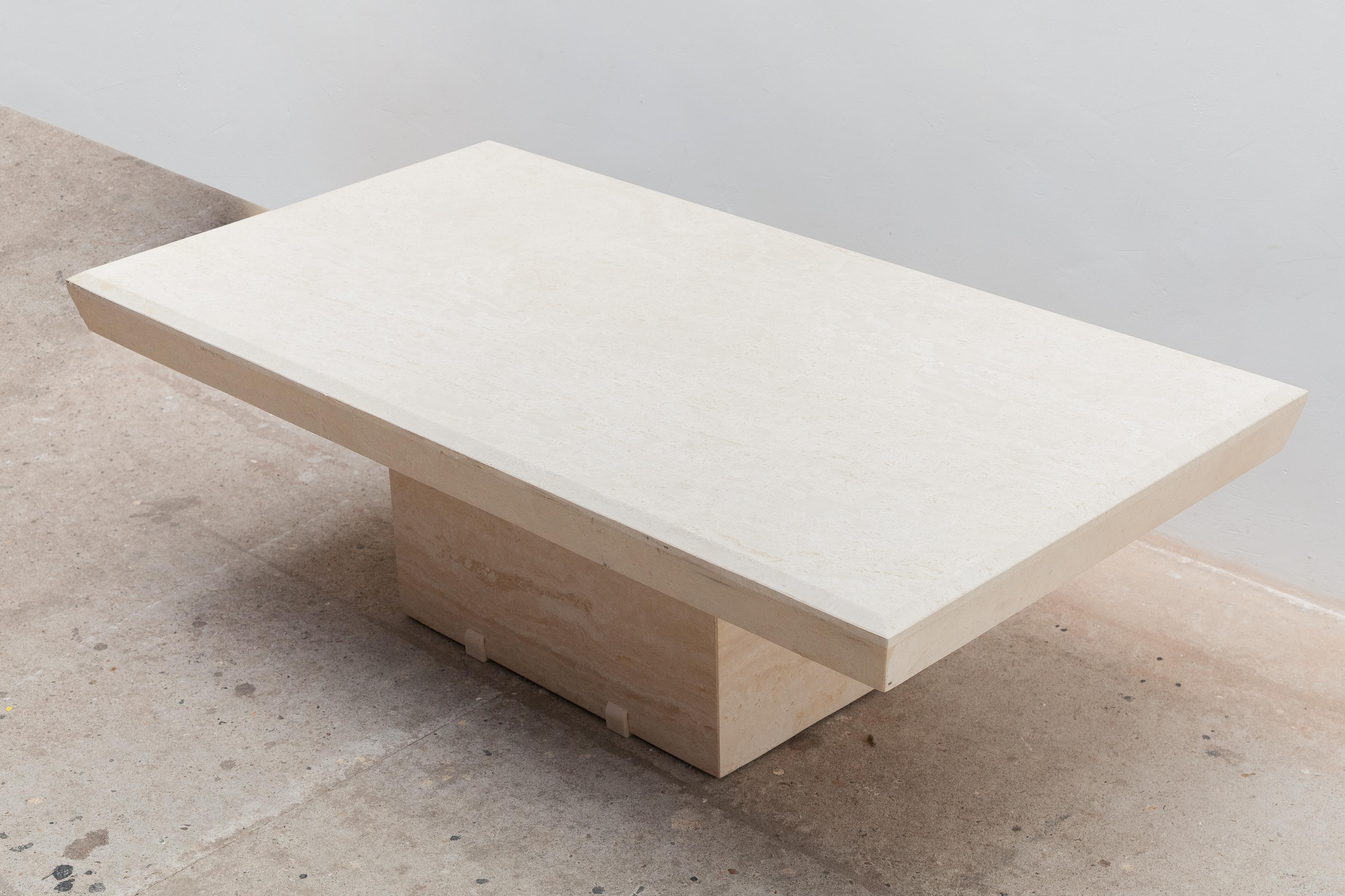 Mid-Century Modern Large Rectangular Marble Coffee table