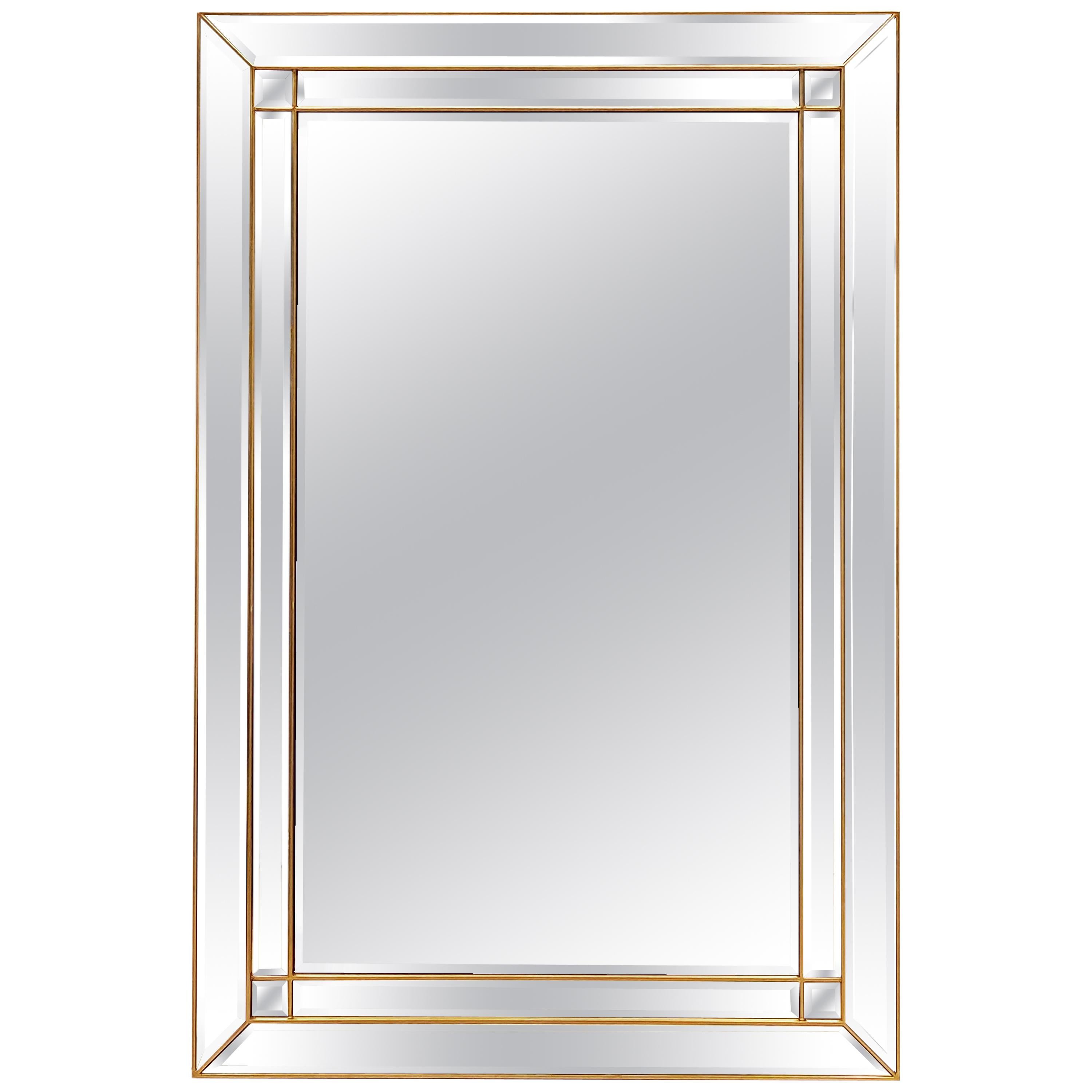 Large Rectangular Modern Mirror from Belgium (H 56 x W 37)
