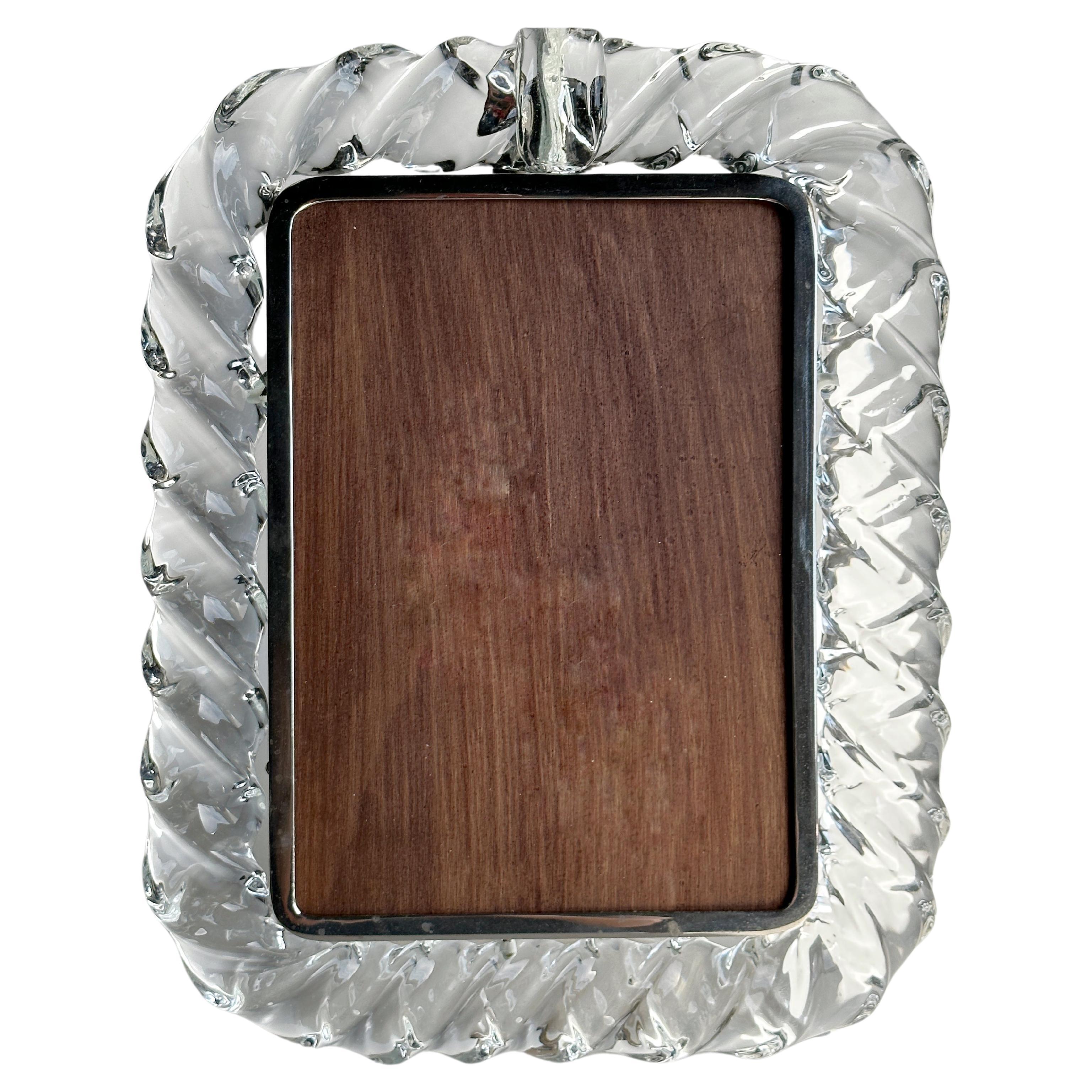 Large Rectangular Murano Glass Picture Frame For Sale