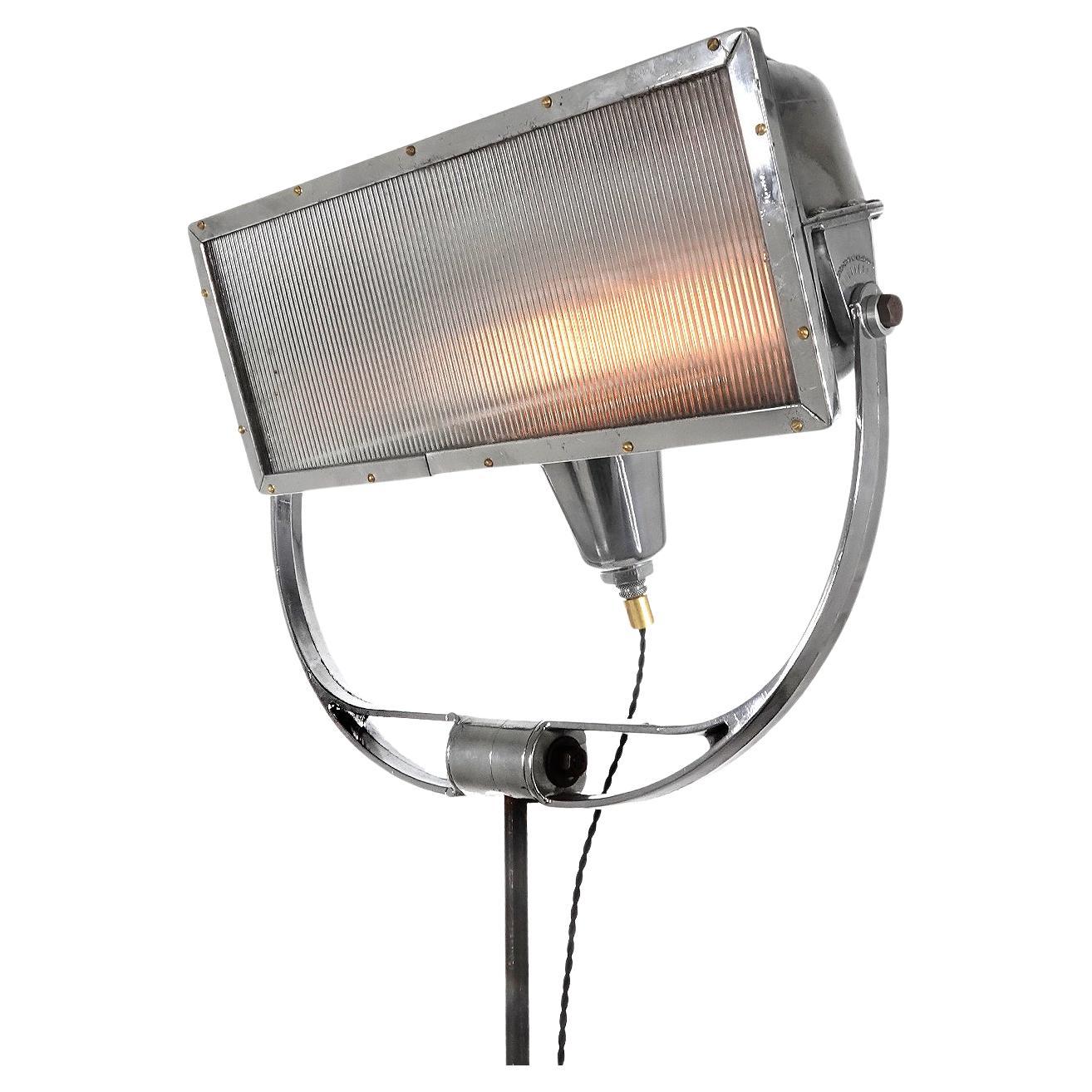 Large Rectangular Polished Aluminum Spot light For Sale