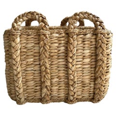 Large Rectangular Rush Basket 