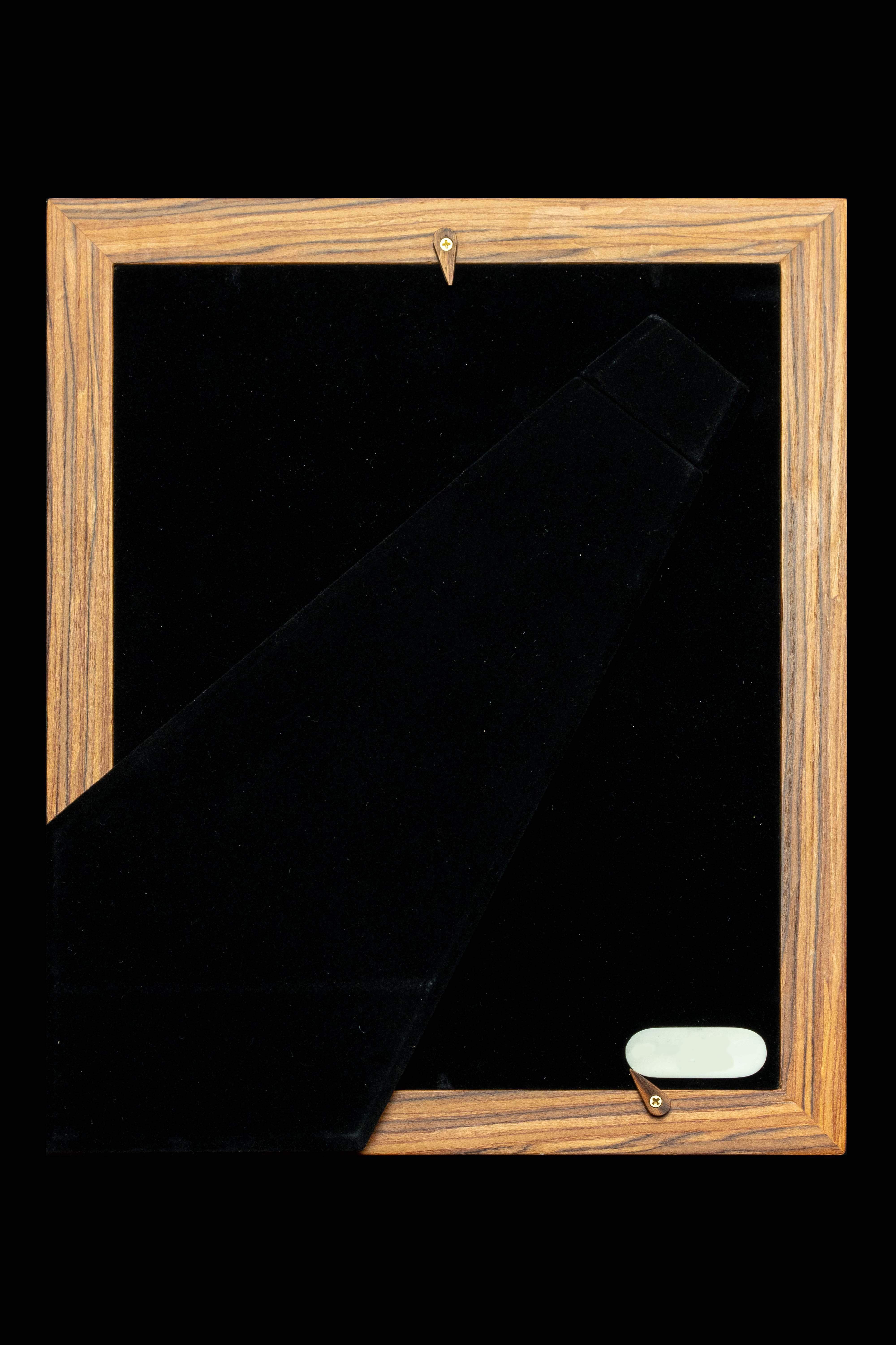 Large Rectangular Shagreen Frame with Oval glass In New Condition In New York, NY