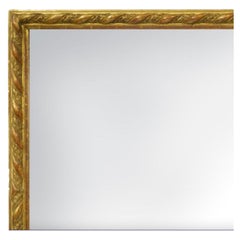 Large Rectangular Shape Continental Giltwood Frame Wall Mirror