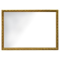 Large Rectangular Shape Continental Giltwood Frame Wall Mirror