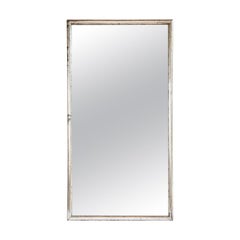 Large Rectangular Silver Mirror with Original Glass