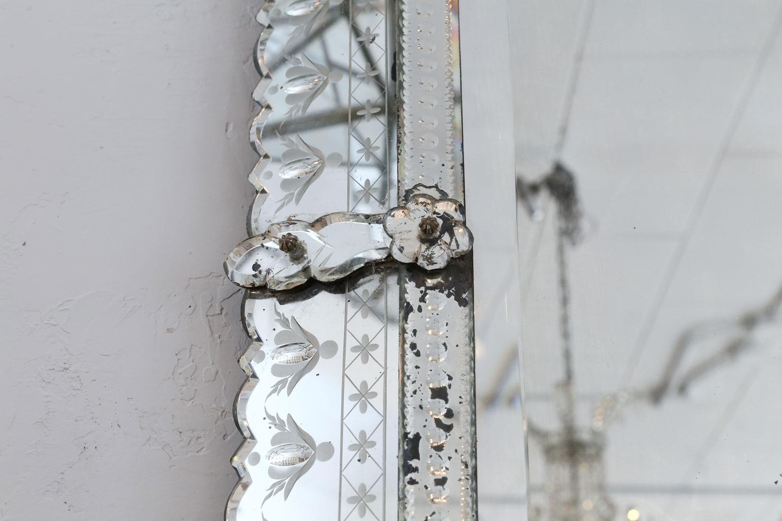 Large Rectangular Venetian Mirror 1