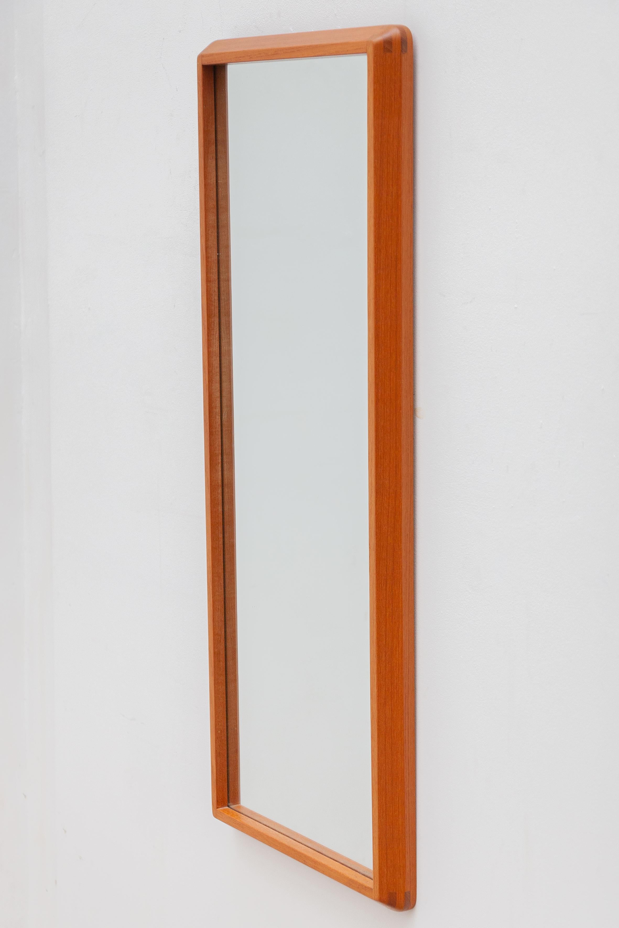 Scandinavian Modern Large Rectangular Wall Mirror by Kai Kristiansen for Aksel Kjersgaard, 1960s For Sale