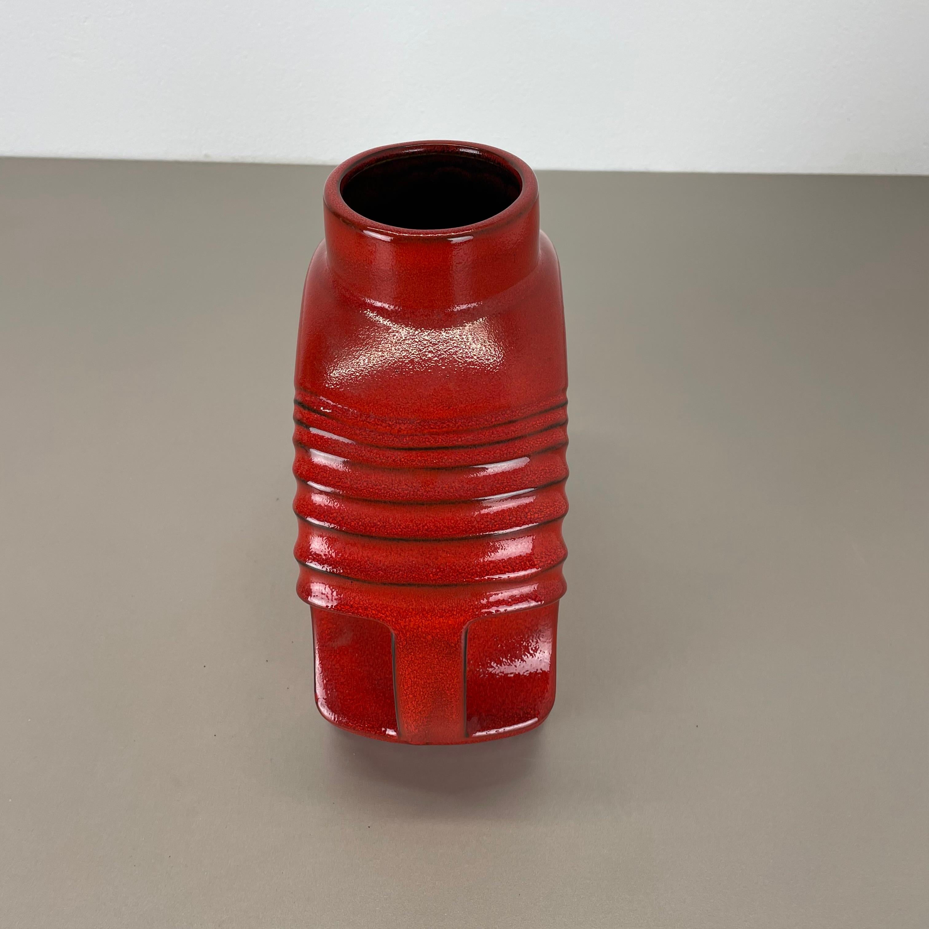 Large red abstract vase object by Cari Zalloni for Steuler, Germany, 1970s For Sale 2