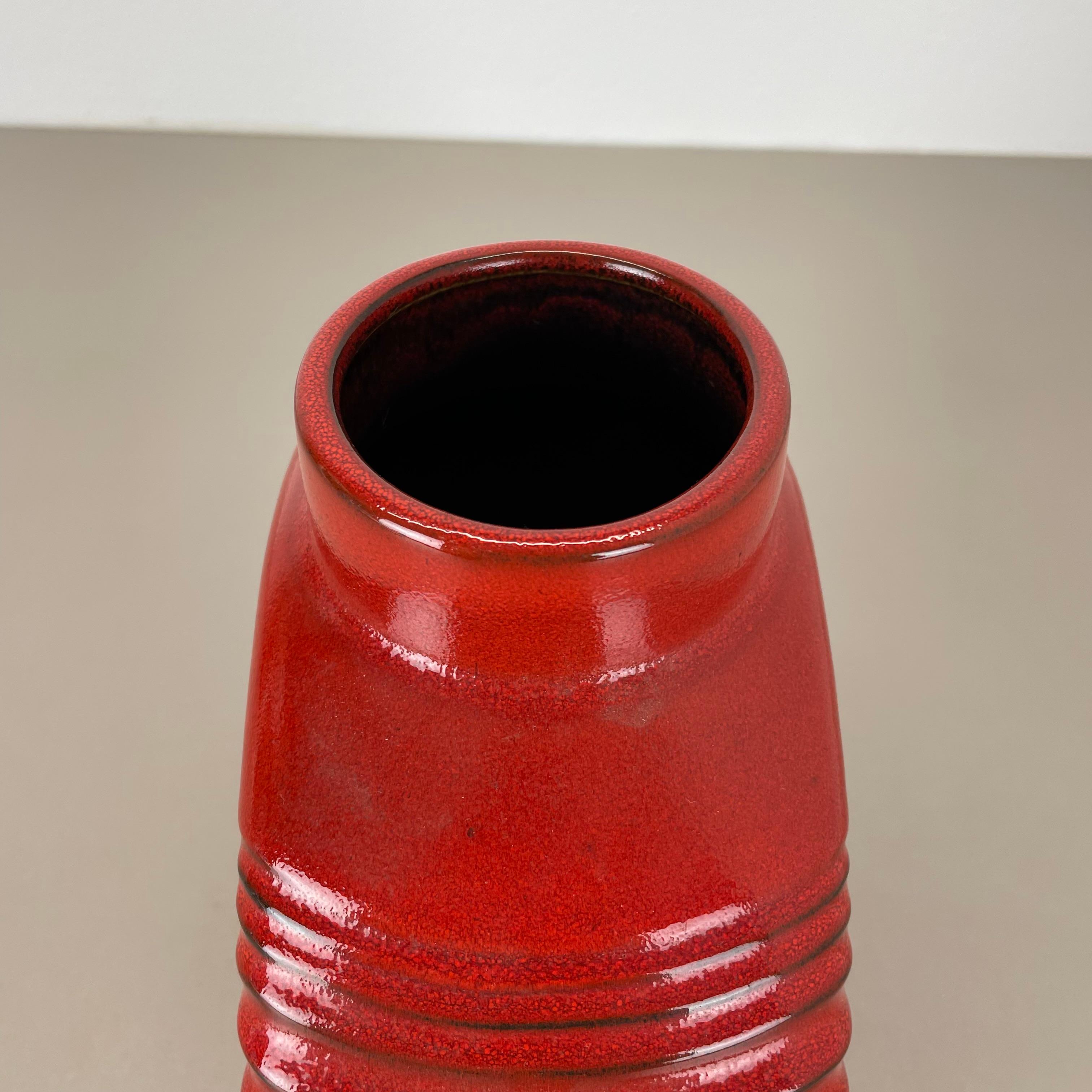 Large red abstract vase object by Cari Zalloni for Steuler, Germany, 1970s For Sale 5